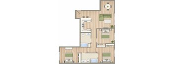 a floor plan of a house with a bedroom and a bathroom