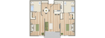 1428 on 6th Two Bedroom A