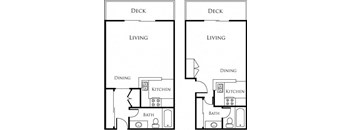 The Plaza at Sherman Oaks Studio Floor Plan