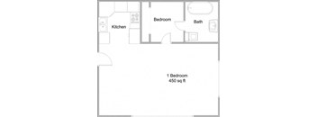 Millennium Apartments Junior 1 Bedroom Floor Plan
