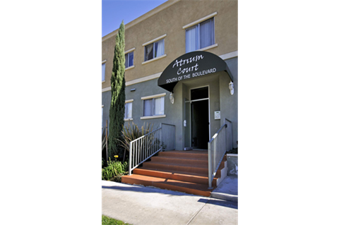 Atrium Court exterior building front entrance