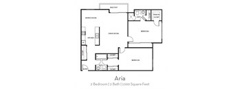 CanyonDriveManor_2Bed2BathAriaFloorplan_1000SqFt