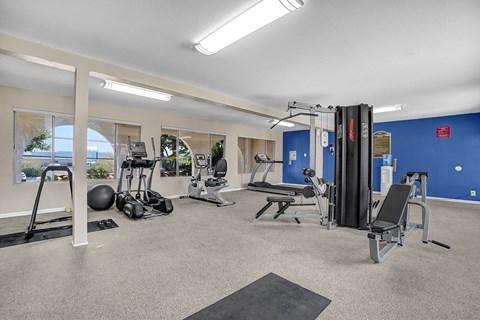 Capistrano Gardens Fitness Room with Gym Equipment