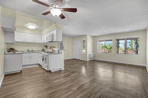 Capistrano Gardens kitchen and living room window