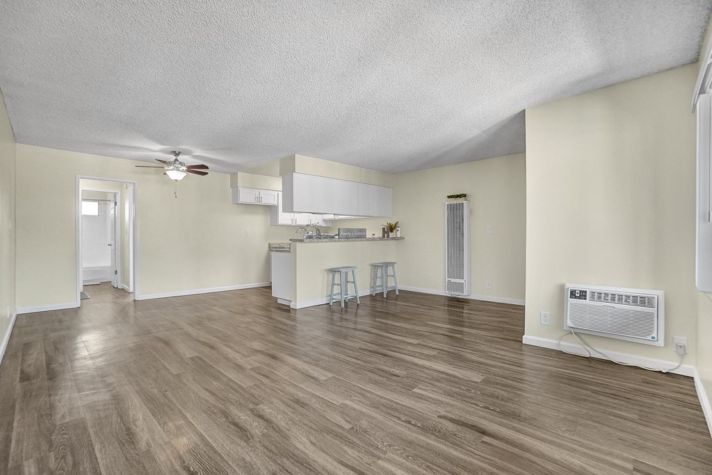 Capistrano Gardens unit 47 living room and kitchen