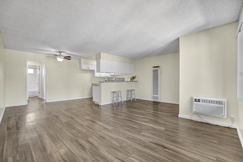 Capistrano Gardens unit 47 living room and kitchen