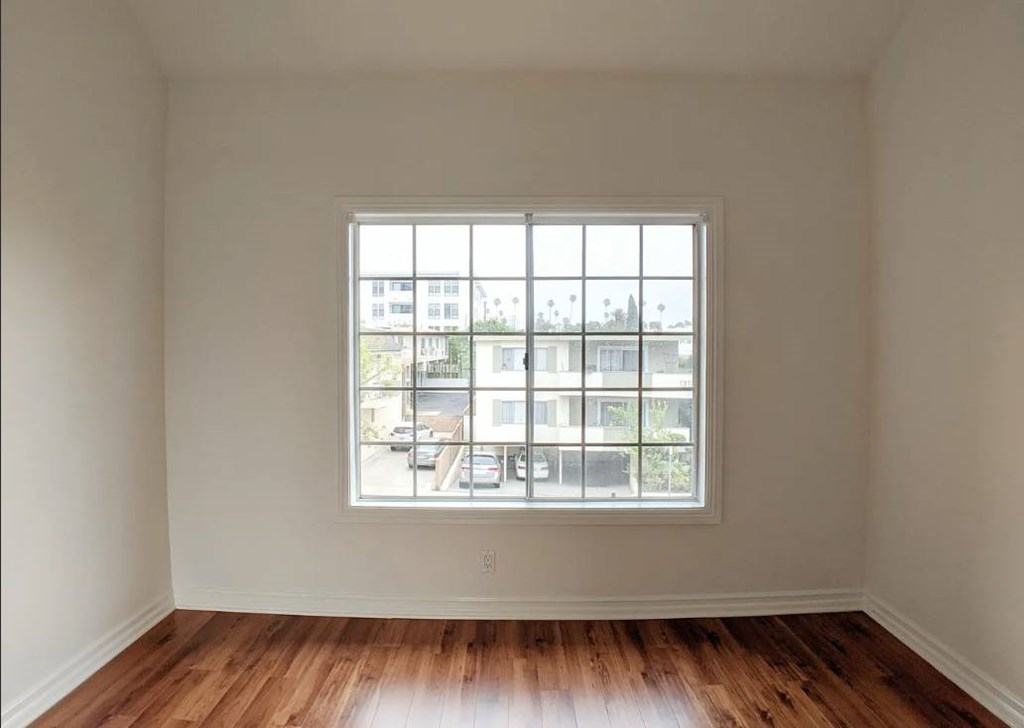 Carmelina Lofts unit 201 bedroom window