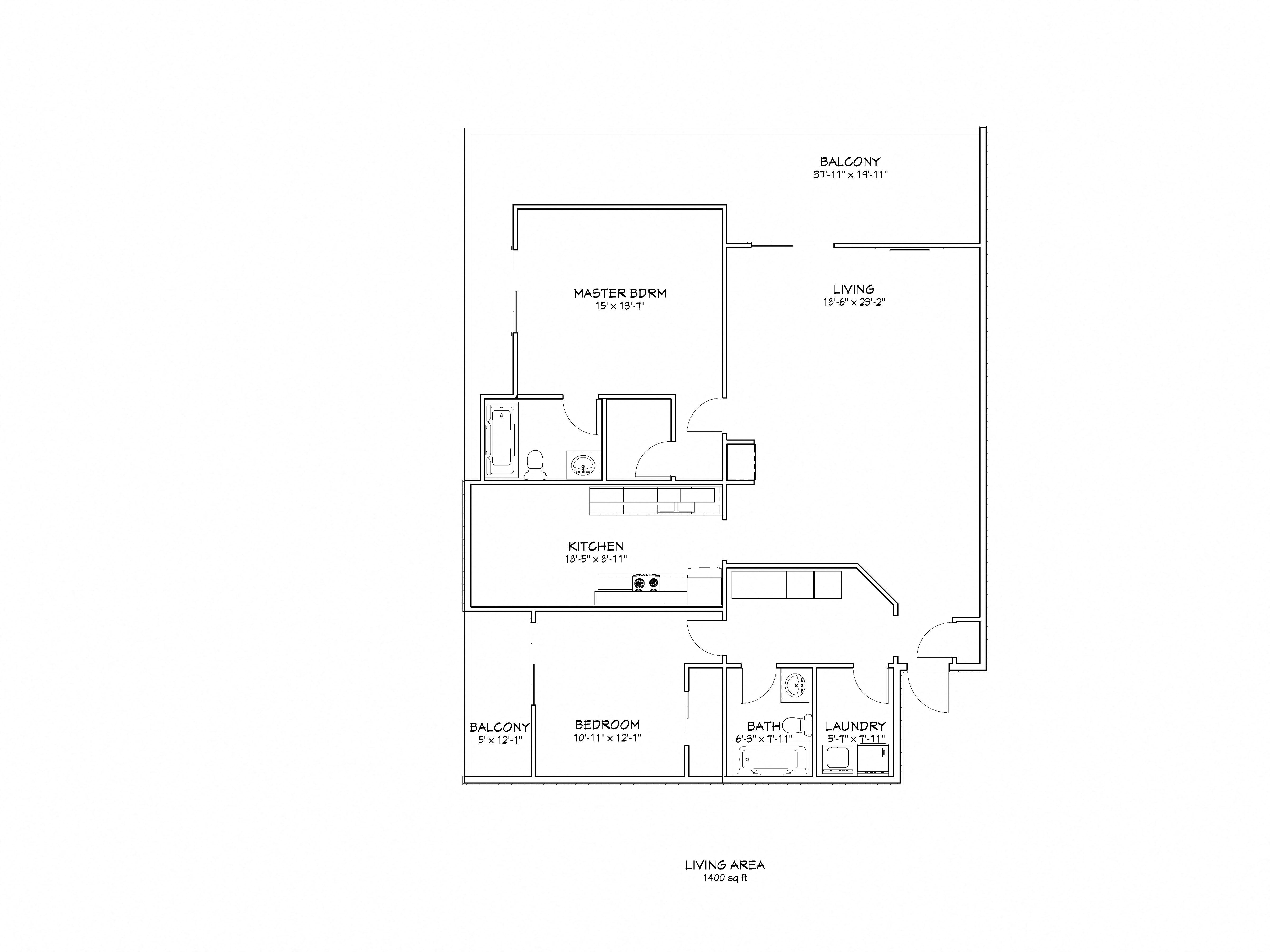 5015 Clinton Apartments floor plan