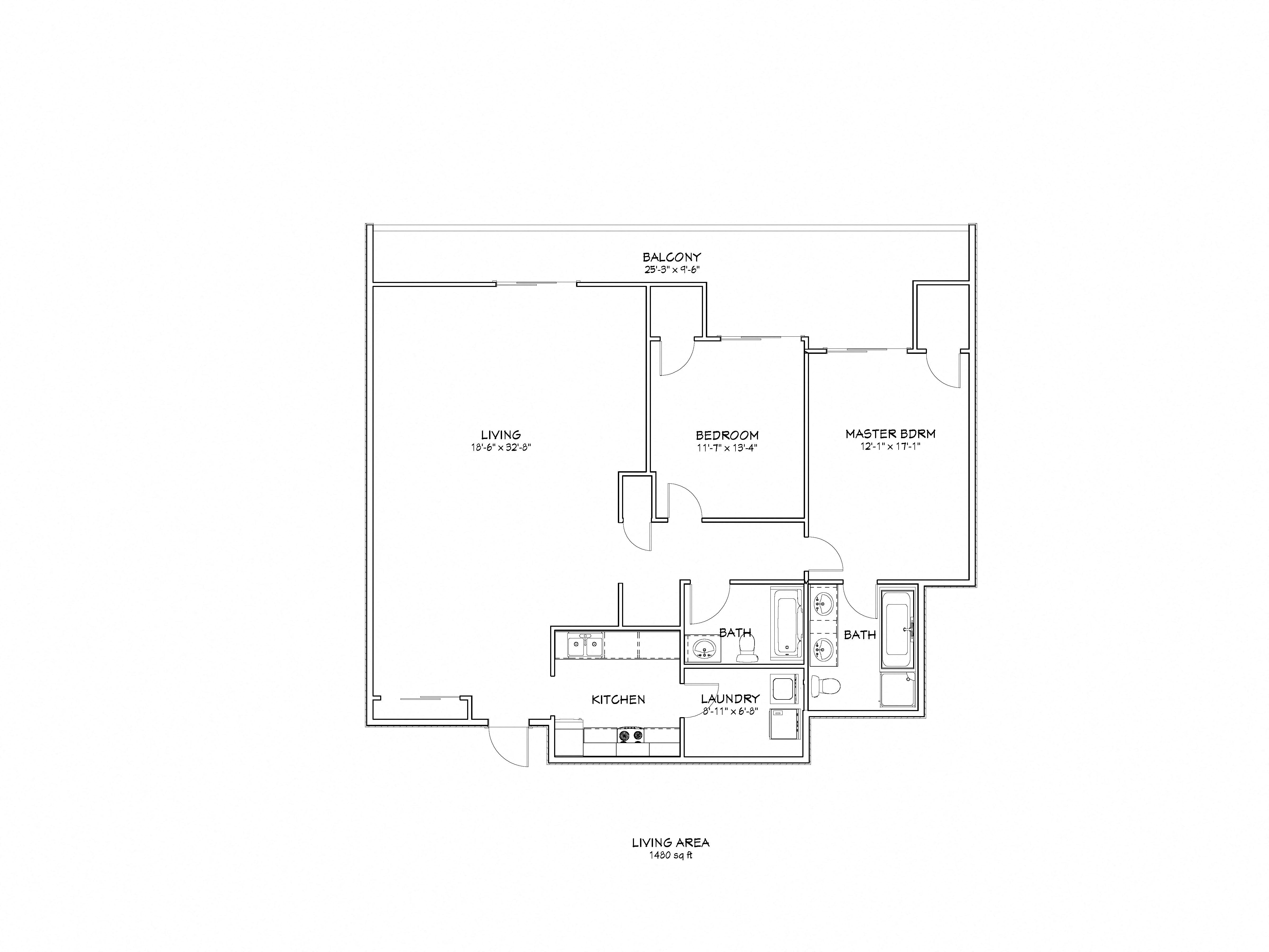 5015 Clinton Apartments floor plan