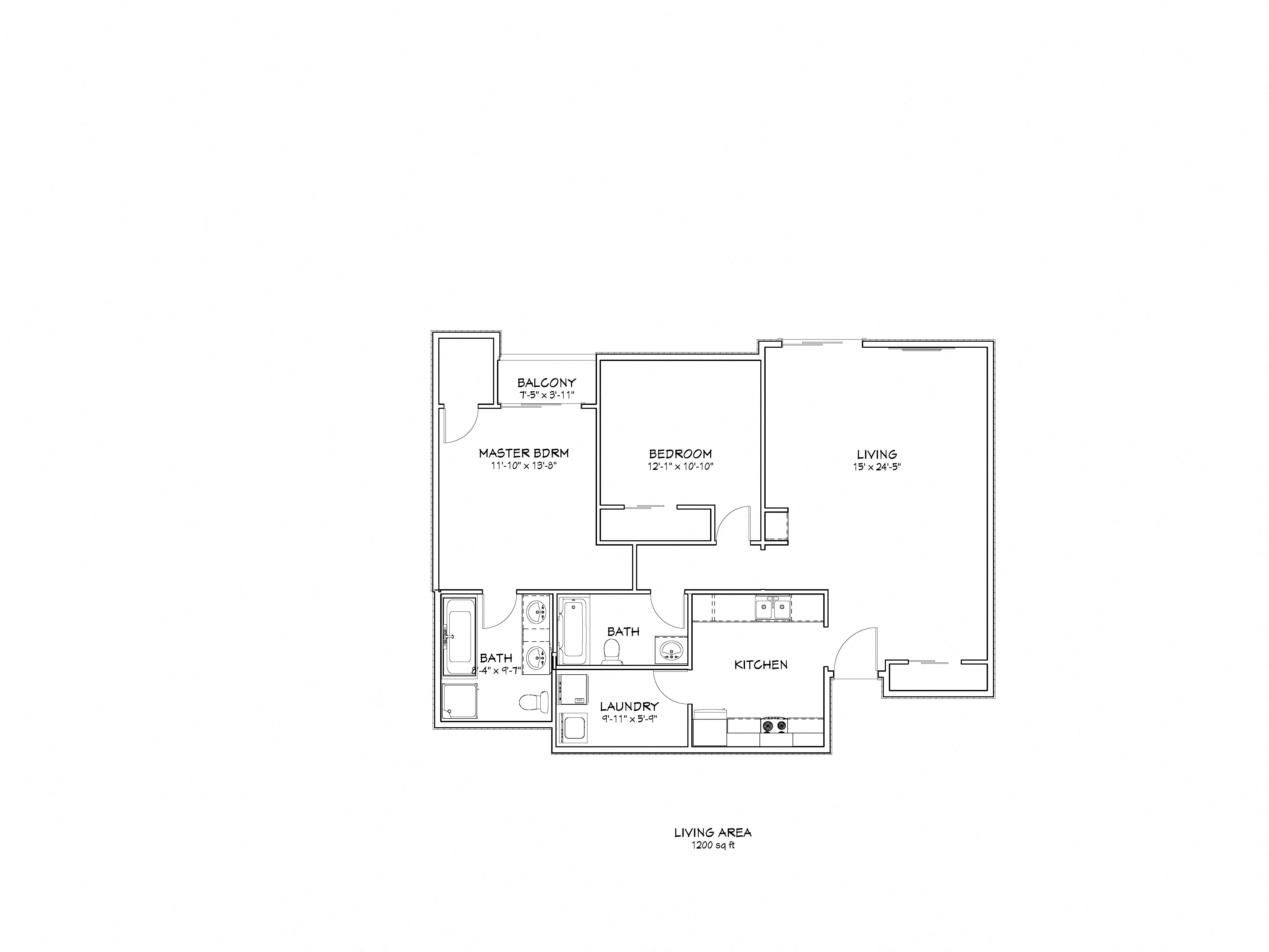 5015 Clinton Apartments floor plan