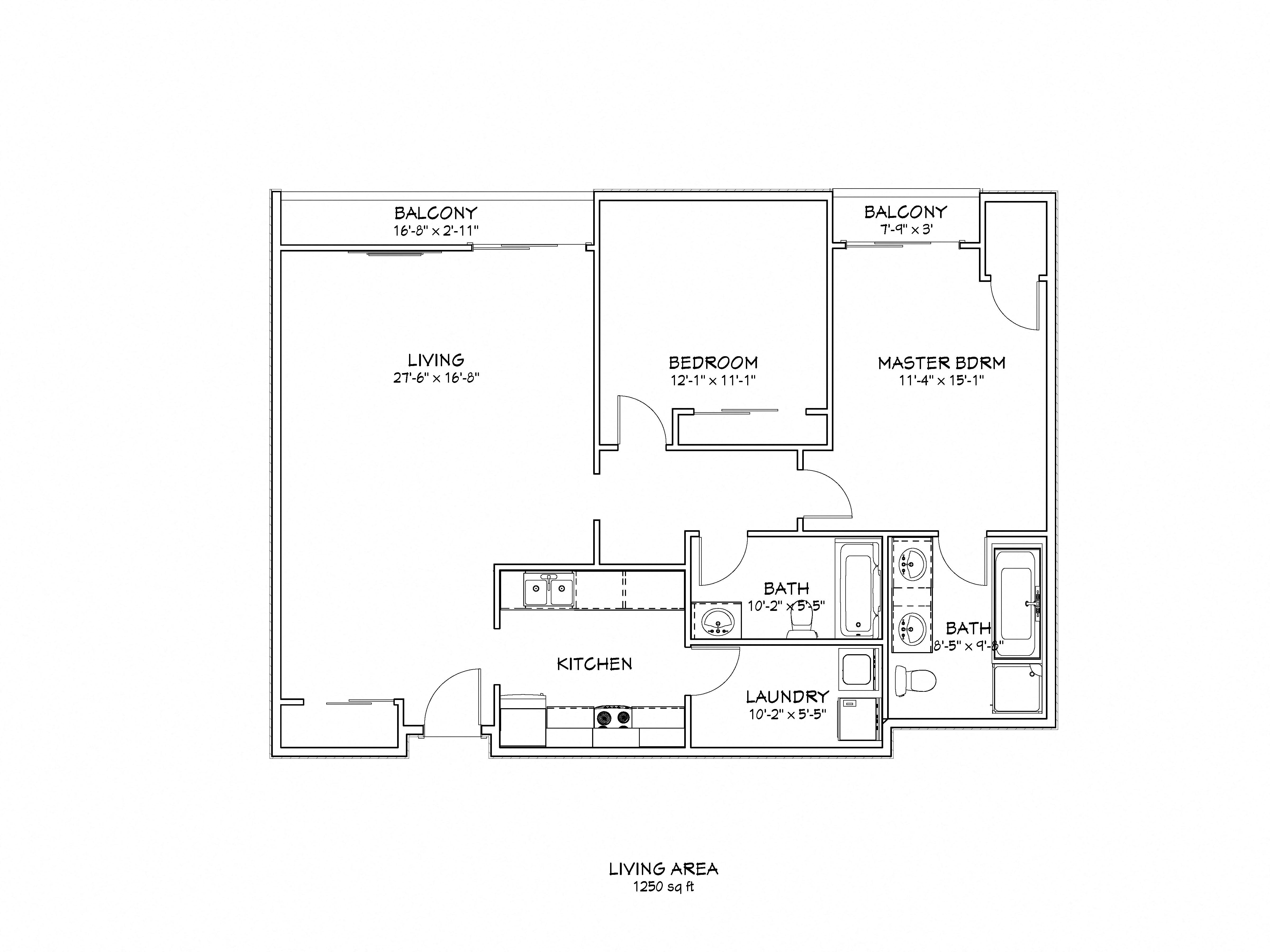 5015 Clinton Apartments floor plan