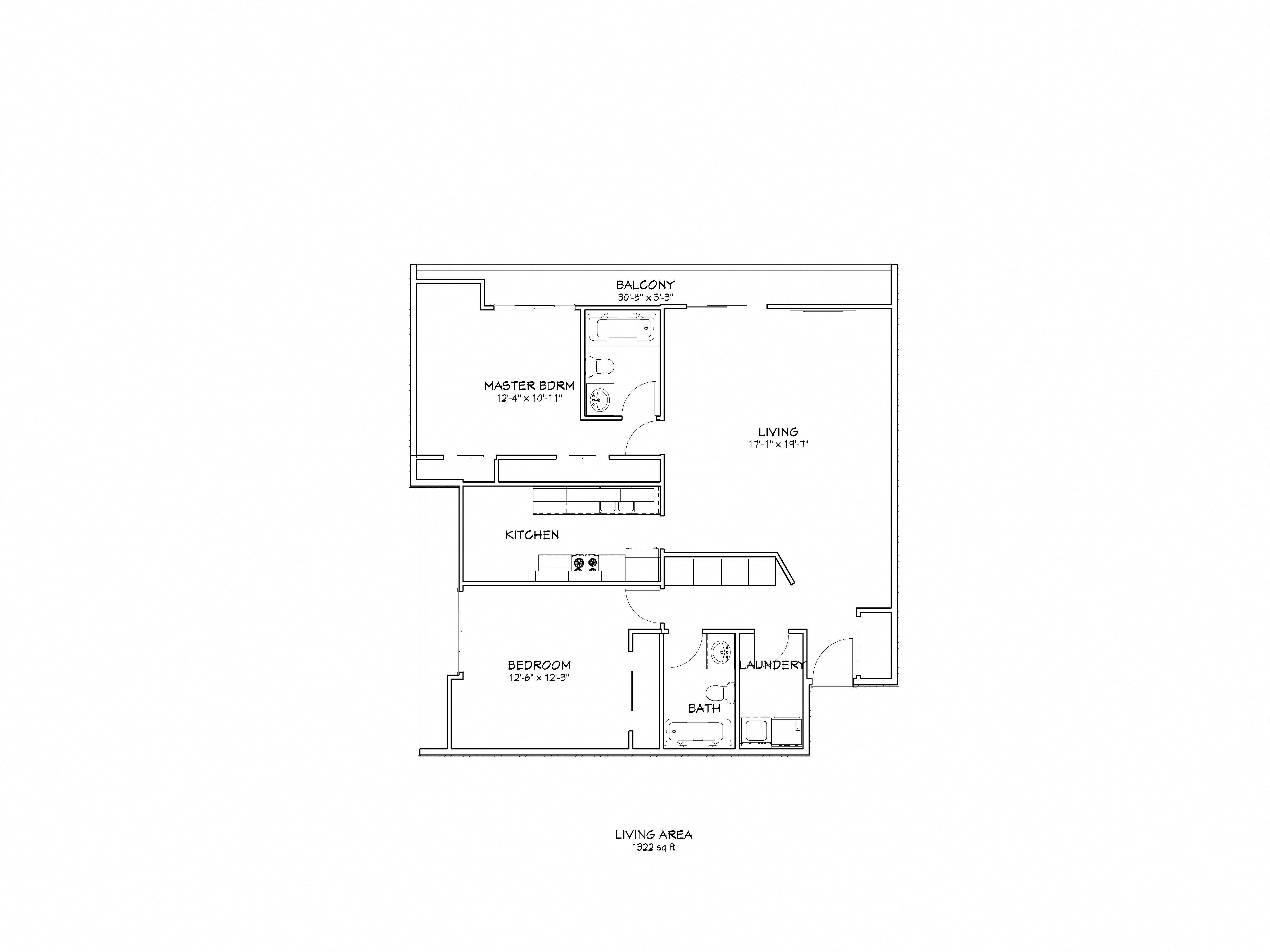 5015 Clinton Apartments floor plan