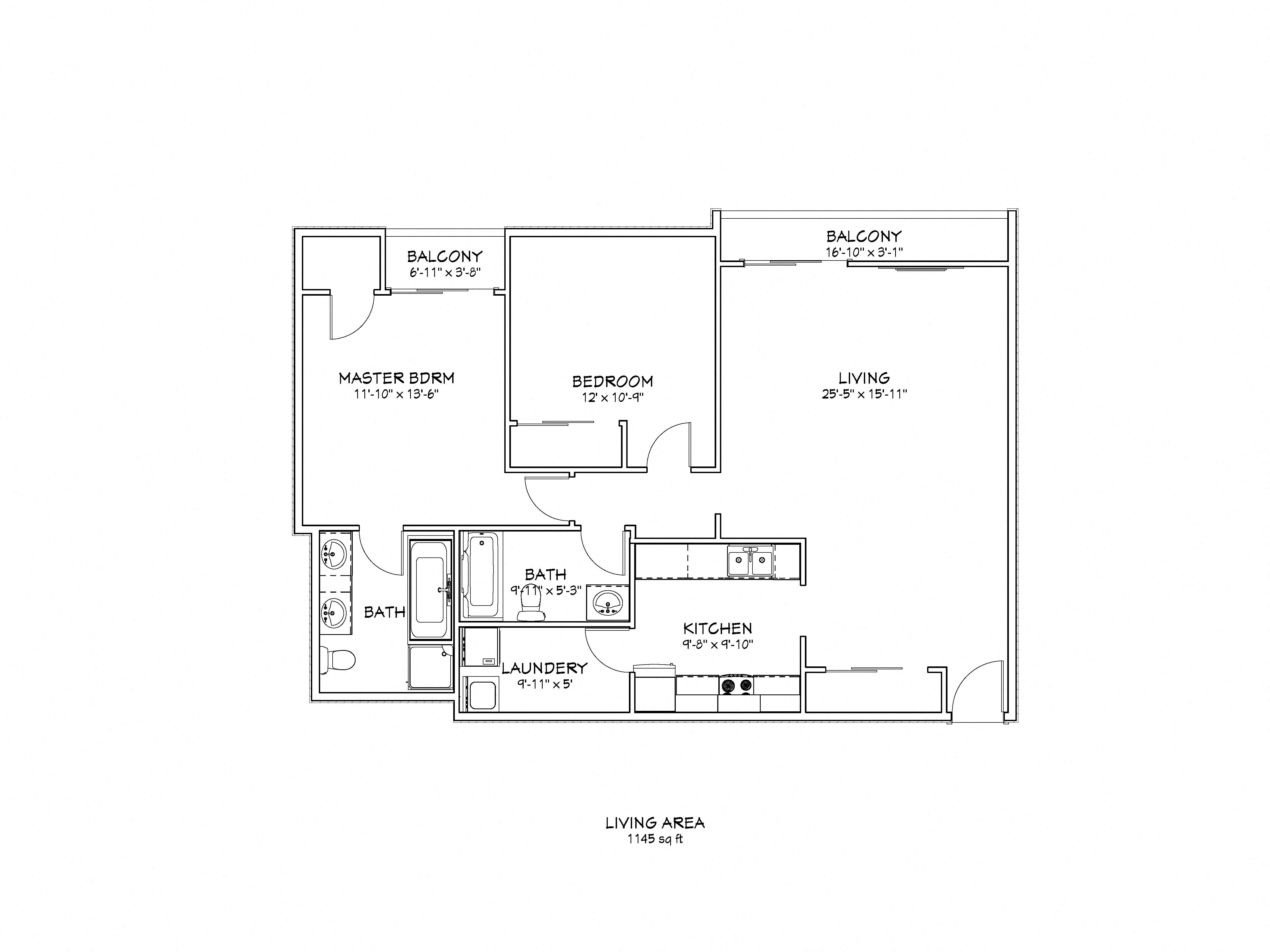 5015 Clinton Apartments floor plan