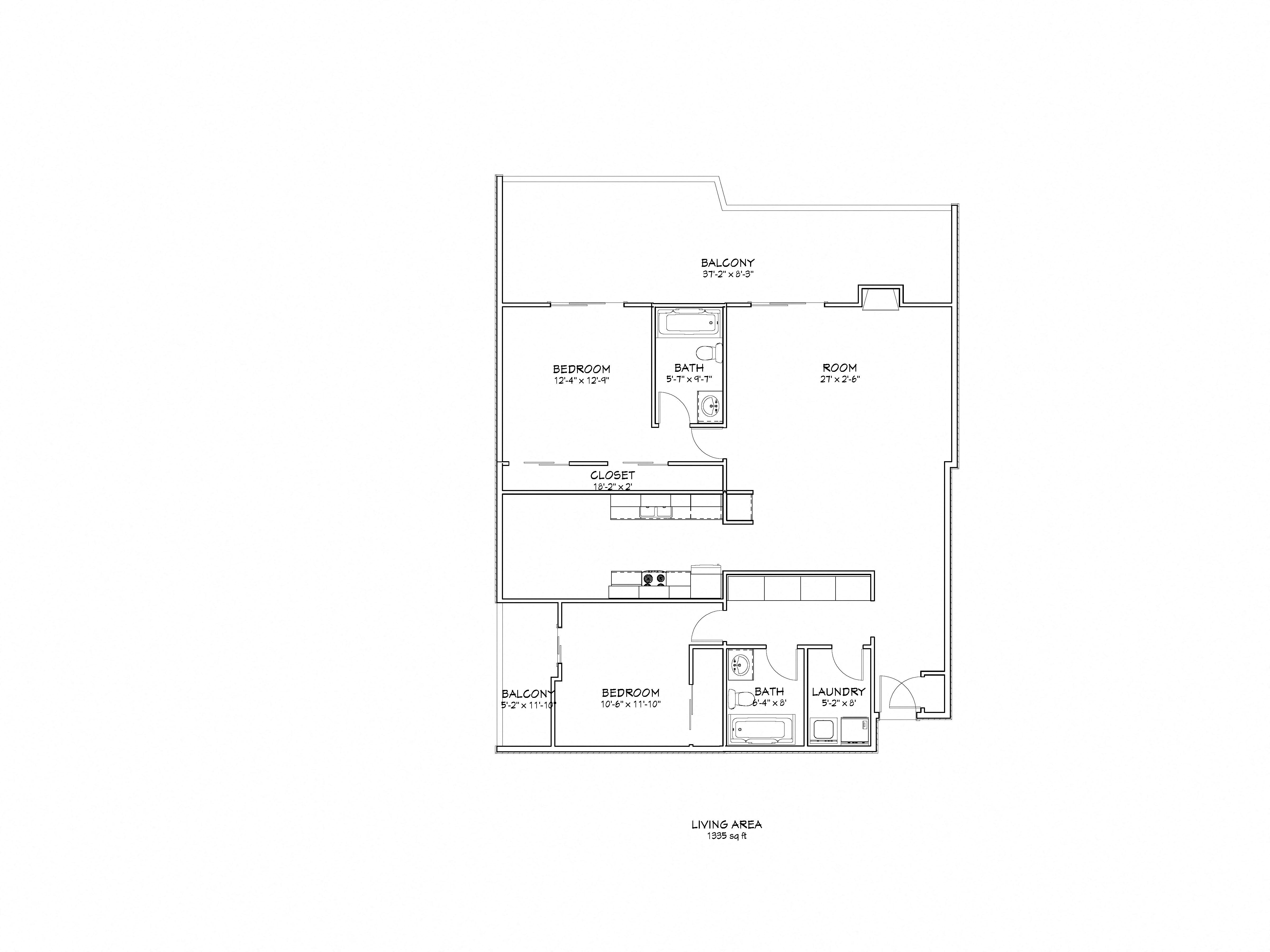 5015 Clinton Apartments floor plan