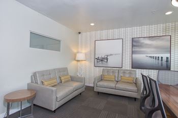 5015 Clinton Apartments conference room sofas