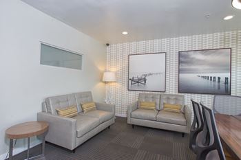 5015 Clinton Apartments conference room sofas