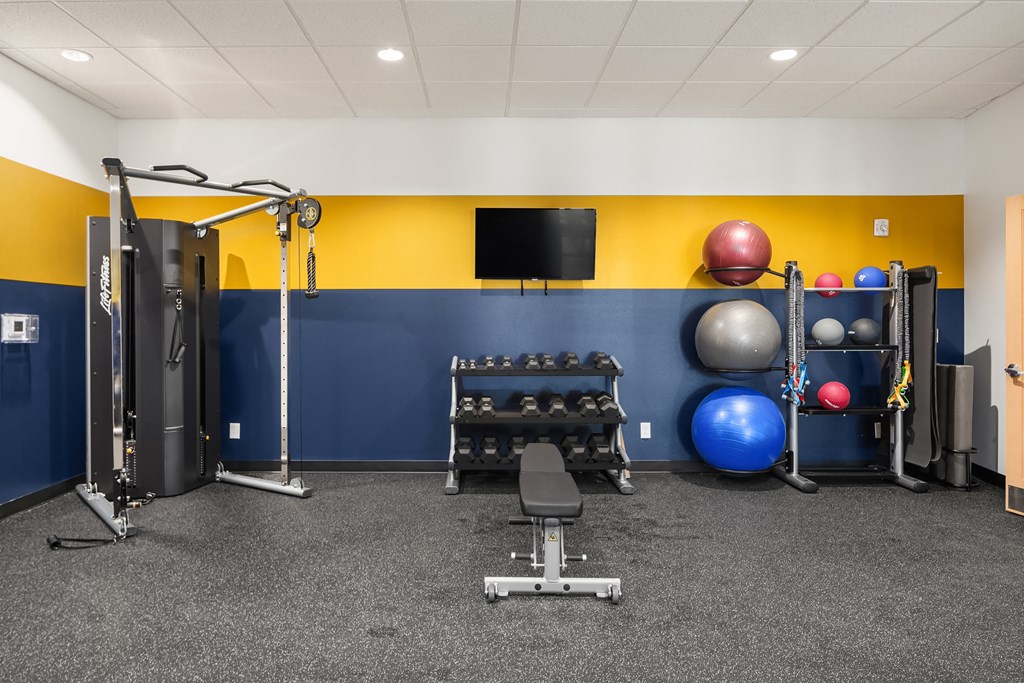 College Glen Fitness Center Free Weights and Weight Machine