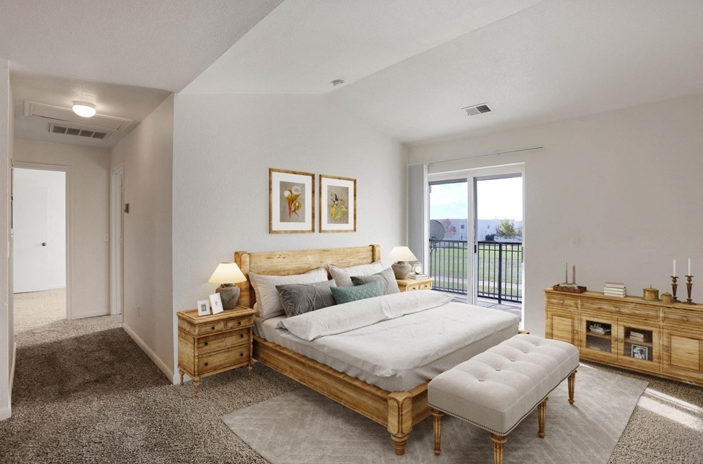 Country Ranch Apartments staged bedroom