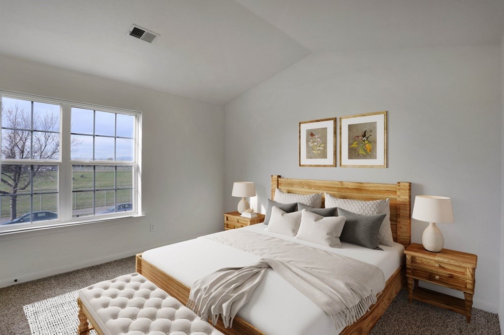Country Ranch Apartments staged bedroom