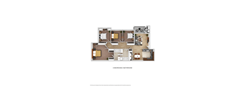 Creekside Village four bedroom two bathroom floorplan