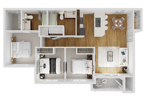 Copper Rose Three Bedroom Floorplan