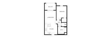 Desert Senior one bedroom floorplan