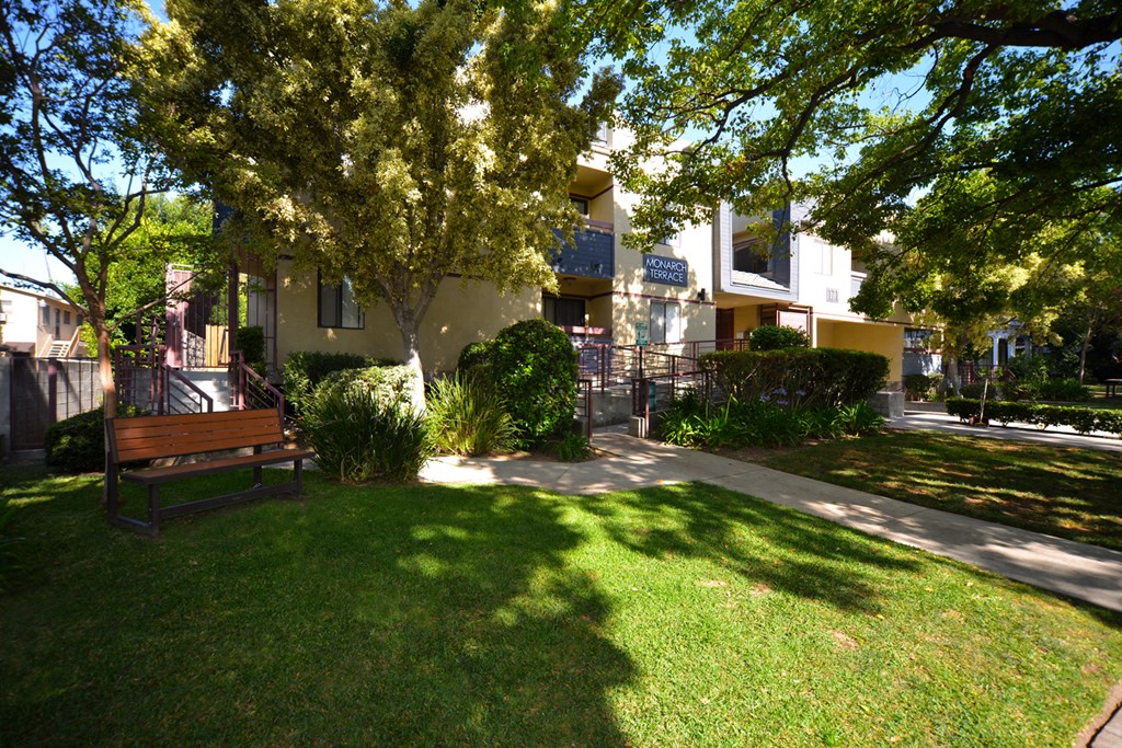 Monarch Terrace exterior building grass lawn Monarch Terrace exterior building grass lawn