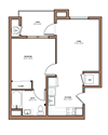 The Element West Oahu Apartments 1 Bedroom 1 Bathroom Floor plan The Element West Oahu Apartments 1 Bedroom 1 Bathroom Floor plan