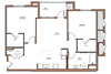 The Element West Oahu Apartments 2 Bedroom 1 Bathroom Floor plan The Element West Oahu Apartments 2 Bedroom 1 Bathroom Floor plan