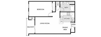 Mayfair Residences 1Bed 1Bath Floorplan D