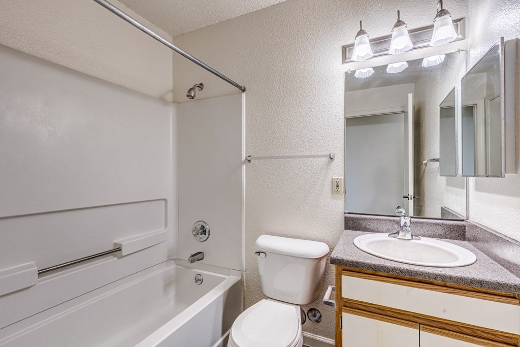 A white toilet sits next to a sink in a bathroom.