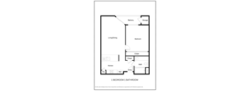 Hacienda Senior Villas One Bedroom Floorplan