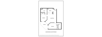 Hacienda Senior Villas Two Bedroom Two Bathroom Floorplan