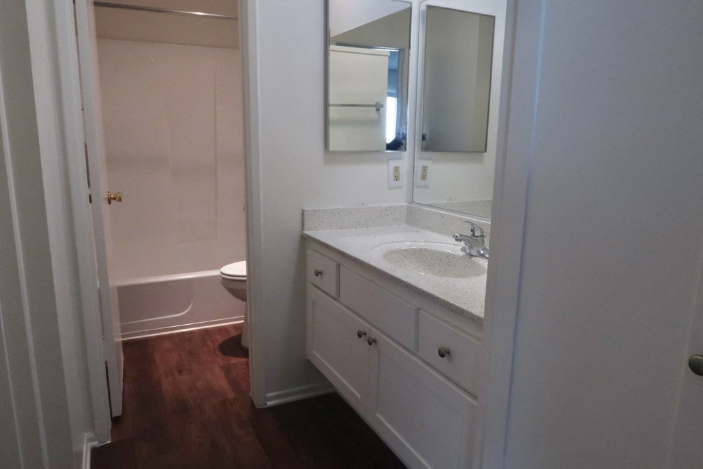 Heritage Park at Woodman two bedroom unit 271 bathroom vanity