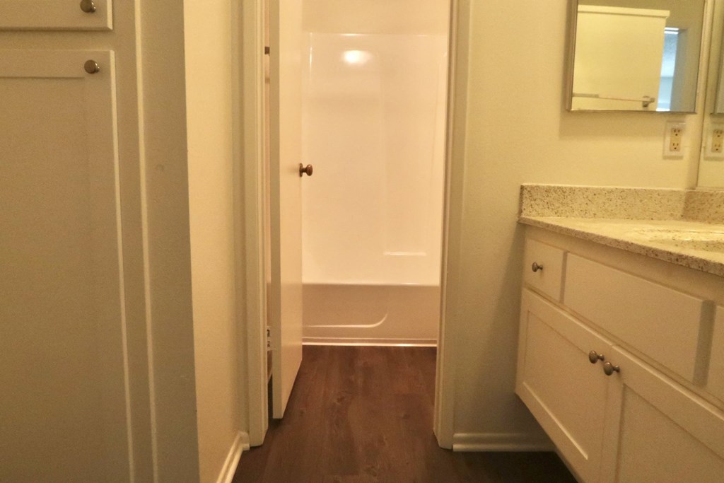 Heritage Park at Woodman- one bedroom unit 220 vanity