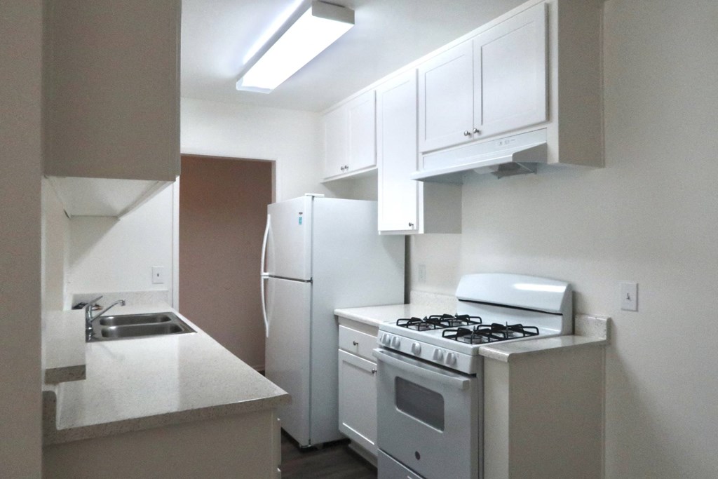 Heritage Park at Woodman- one bedroom unit 223 kitchen