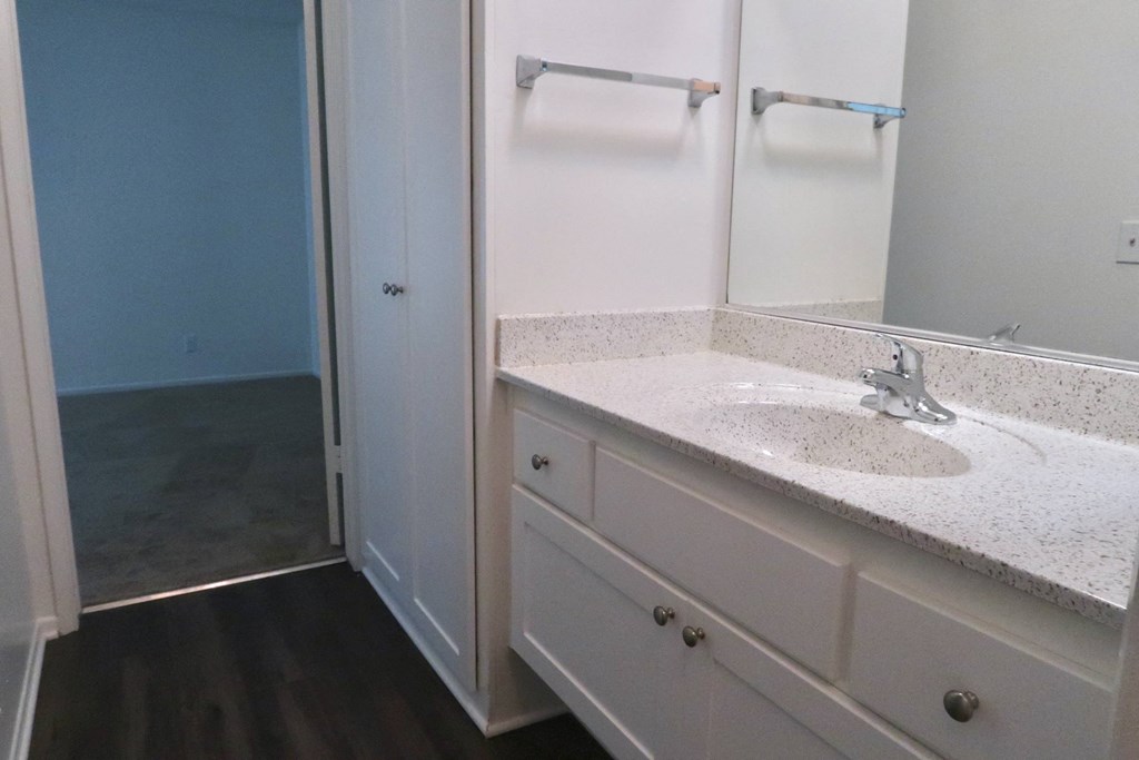 Heritage Park at Woodman- one bedroom unit 223 vanity