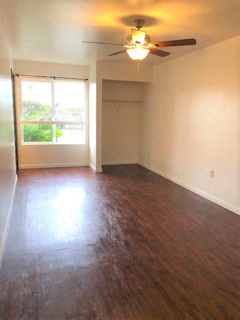 The Waterfront Apartments at Kahului bedroom with closet