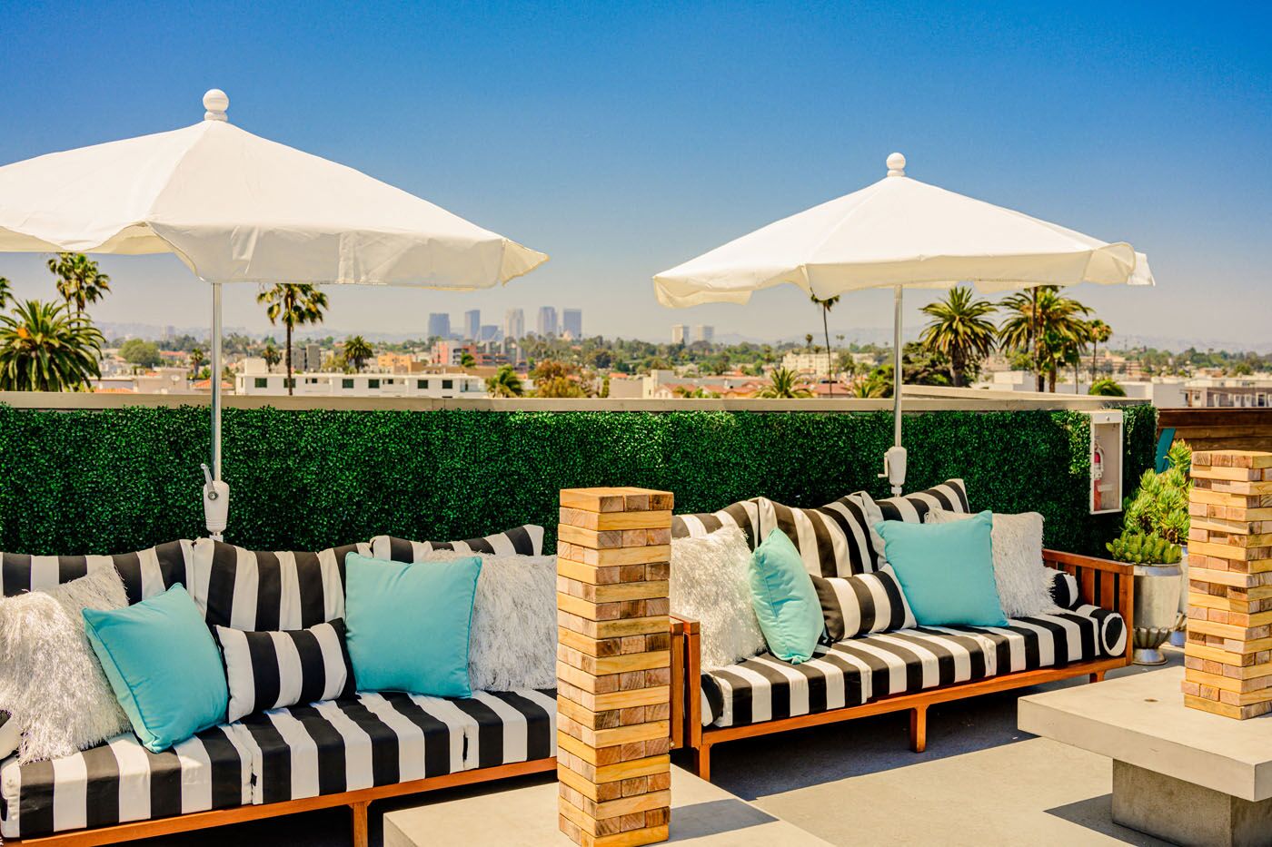 Indie Westside rooftop lounge and games