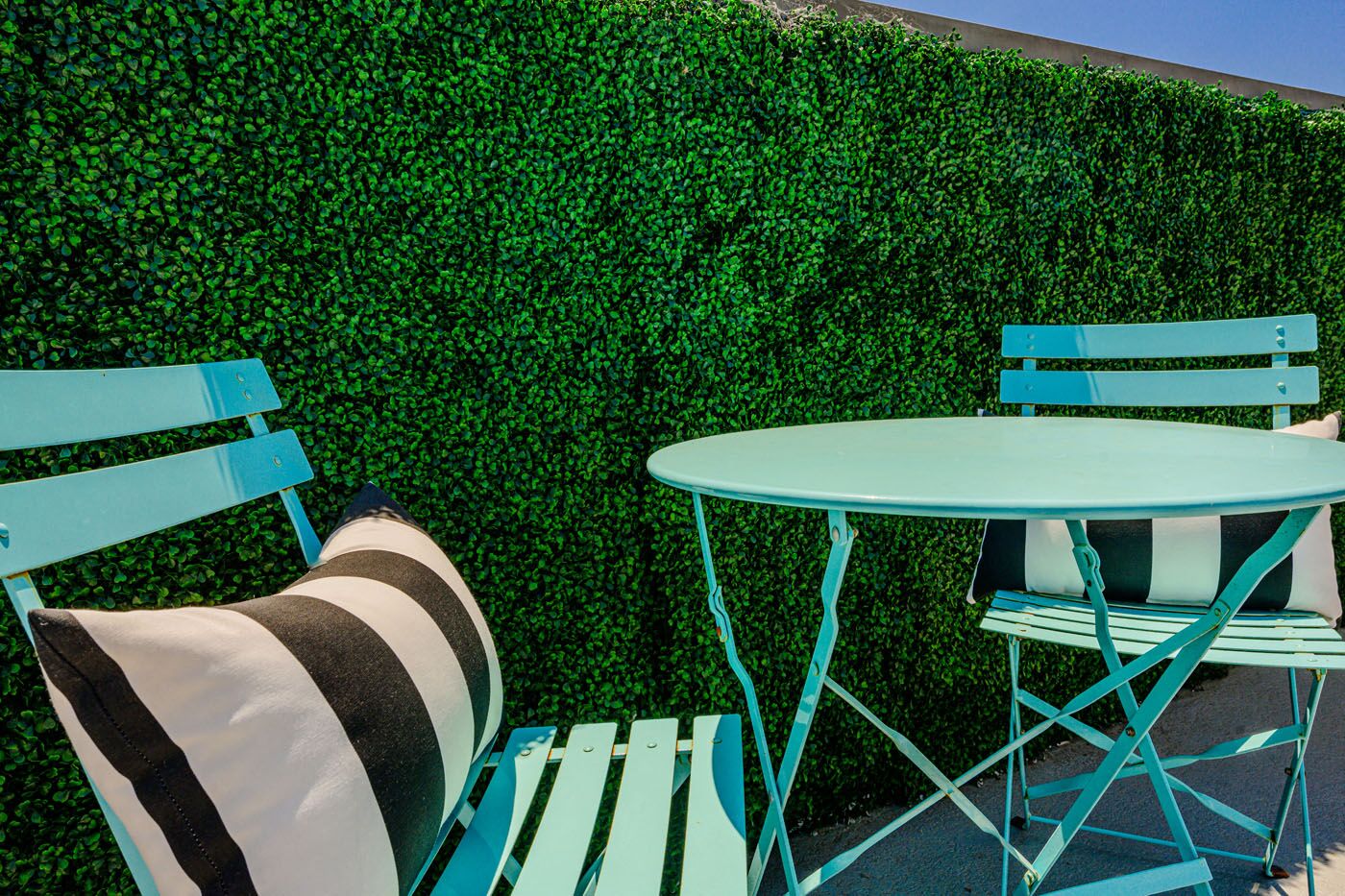 Indie Westside rooftop chair and table