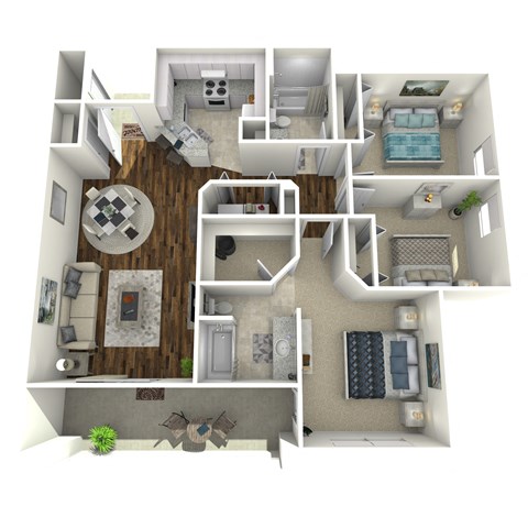 Orchard Park Apartments 3 Bedroom Floor Plan