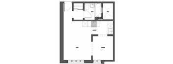 The Julie Lee 1x1 Type K Floor plan