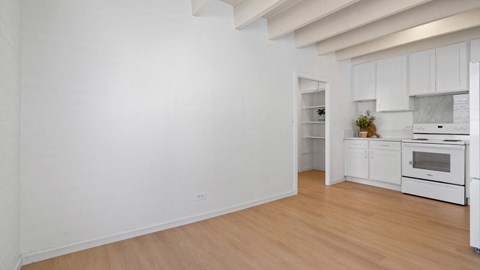 Kahakai Apartments Unit 20 living area and kitchen