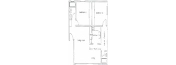 Kensington Two Bedroom One Bathroom Floorplan