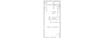Kensington Studio Floorplan