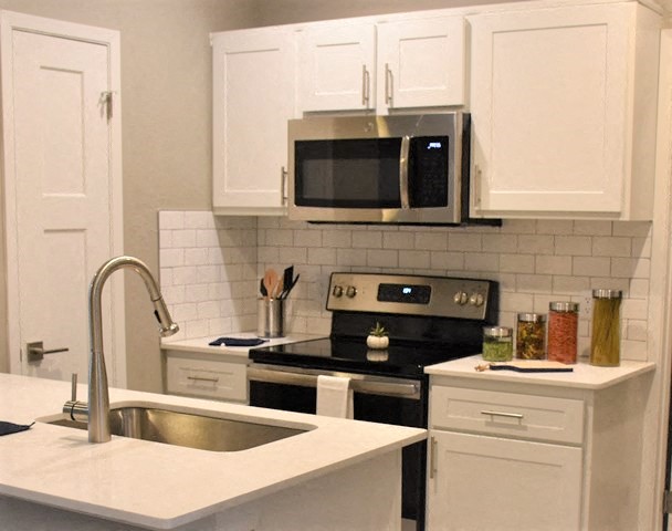 Soho Apartments kitchen area with appliances