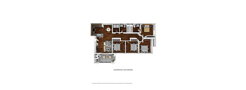 Liberty Family Apartments four bedroom two bathroom floor plan