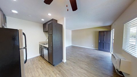 20830 Vintage Apartments dining area kitchen view and  living area