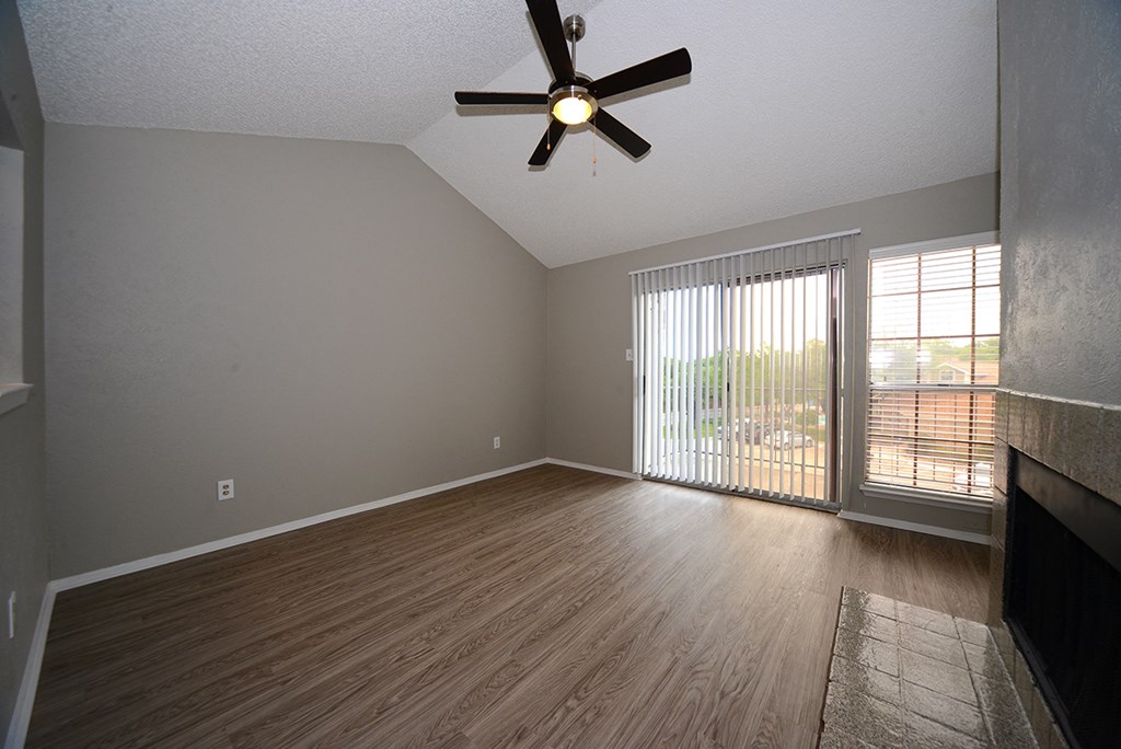 Brownstone Townhomes Living area with fireplace