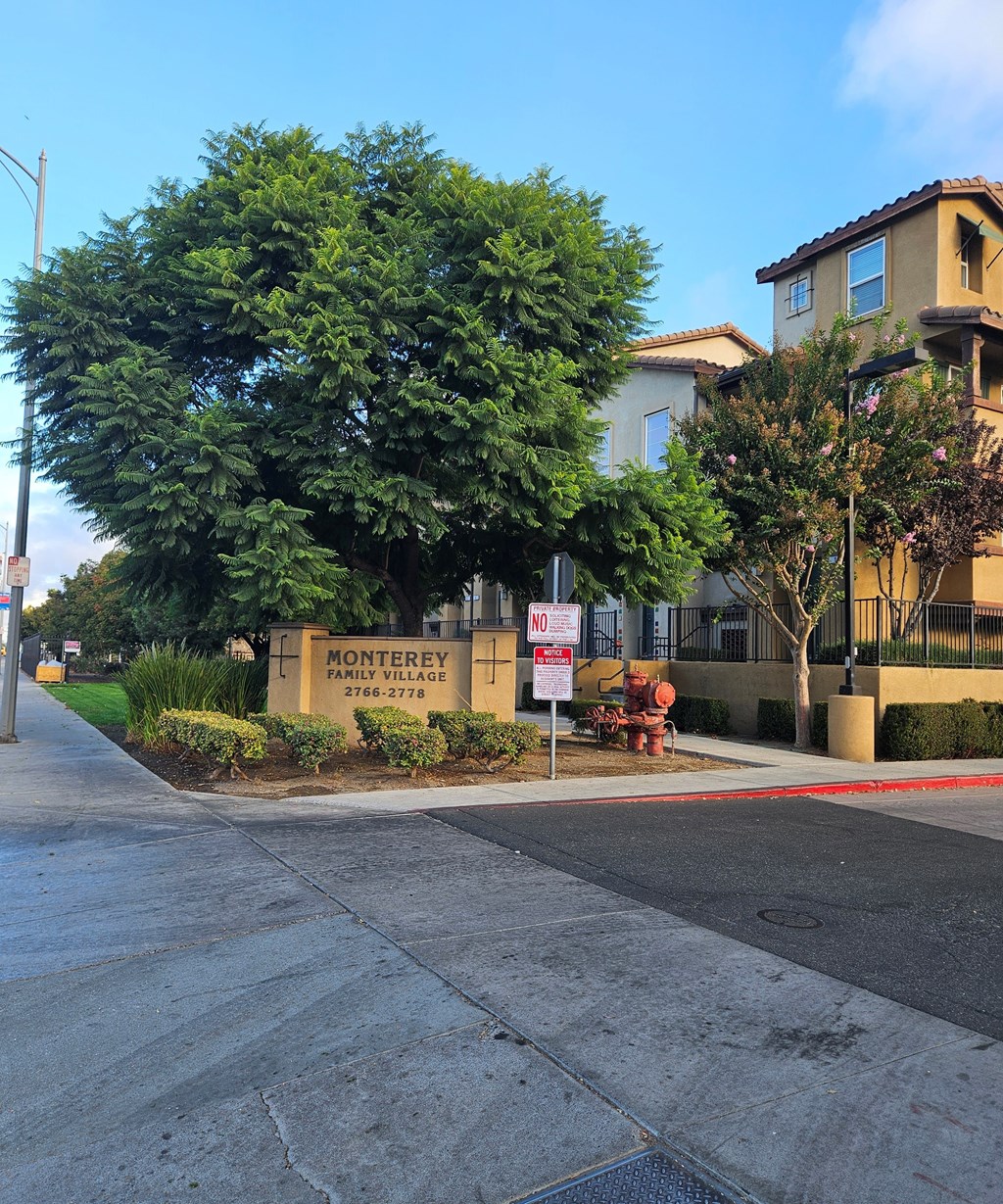Monterey Family Apartments sign